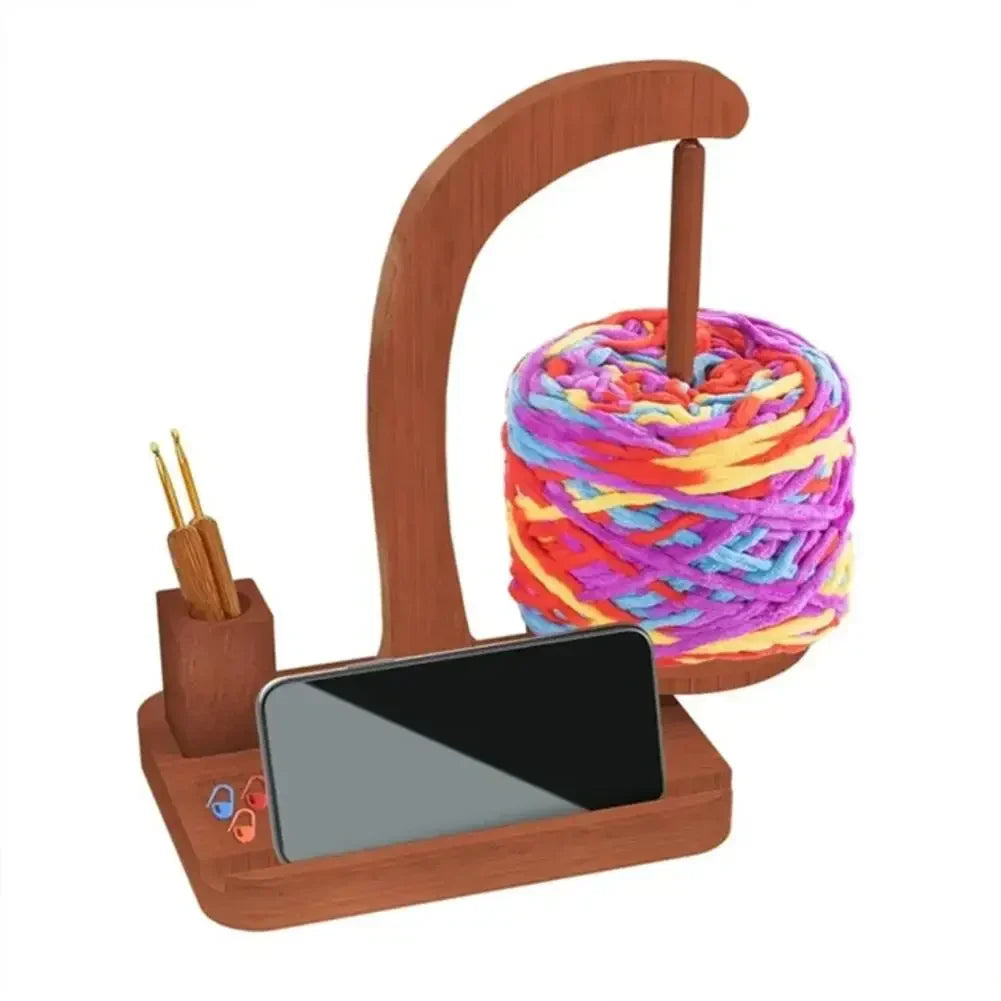 KnitSpare – Wooden Yarn Turntable Organizer