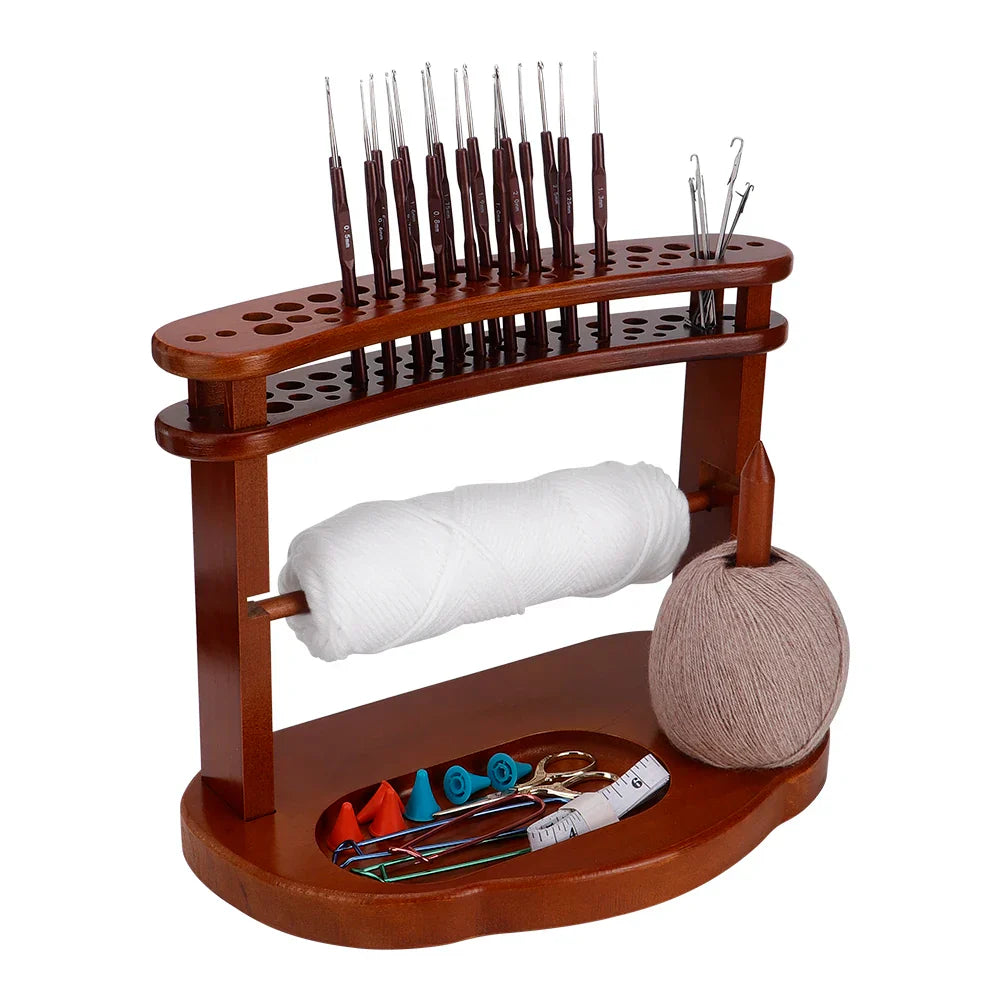 YarnNest – Portable Rotating Yarn Holder with Storage Rack