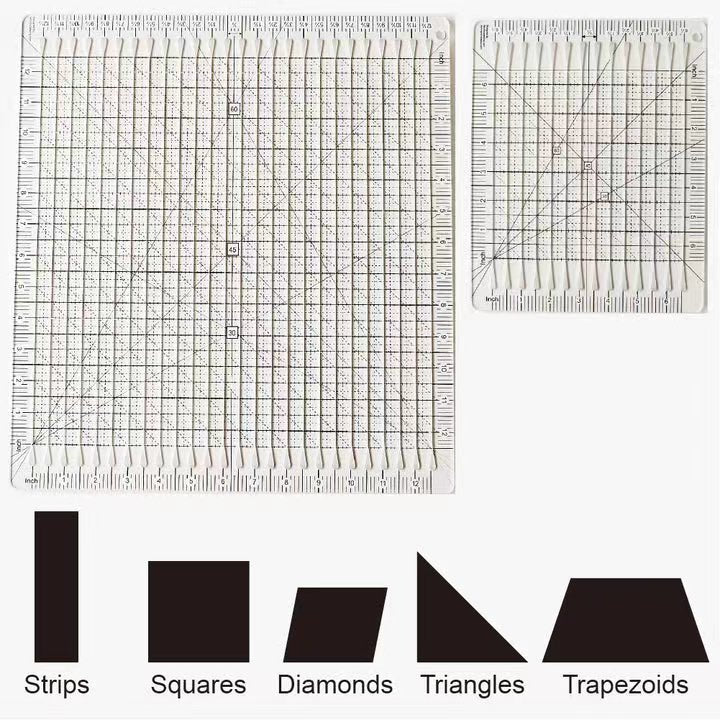 5 In 1 Slotted Quilt Cutting Template
