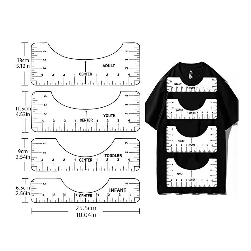 TeeGrid – Acrylic Alignment Ruler Set
