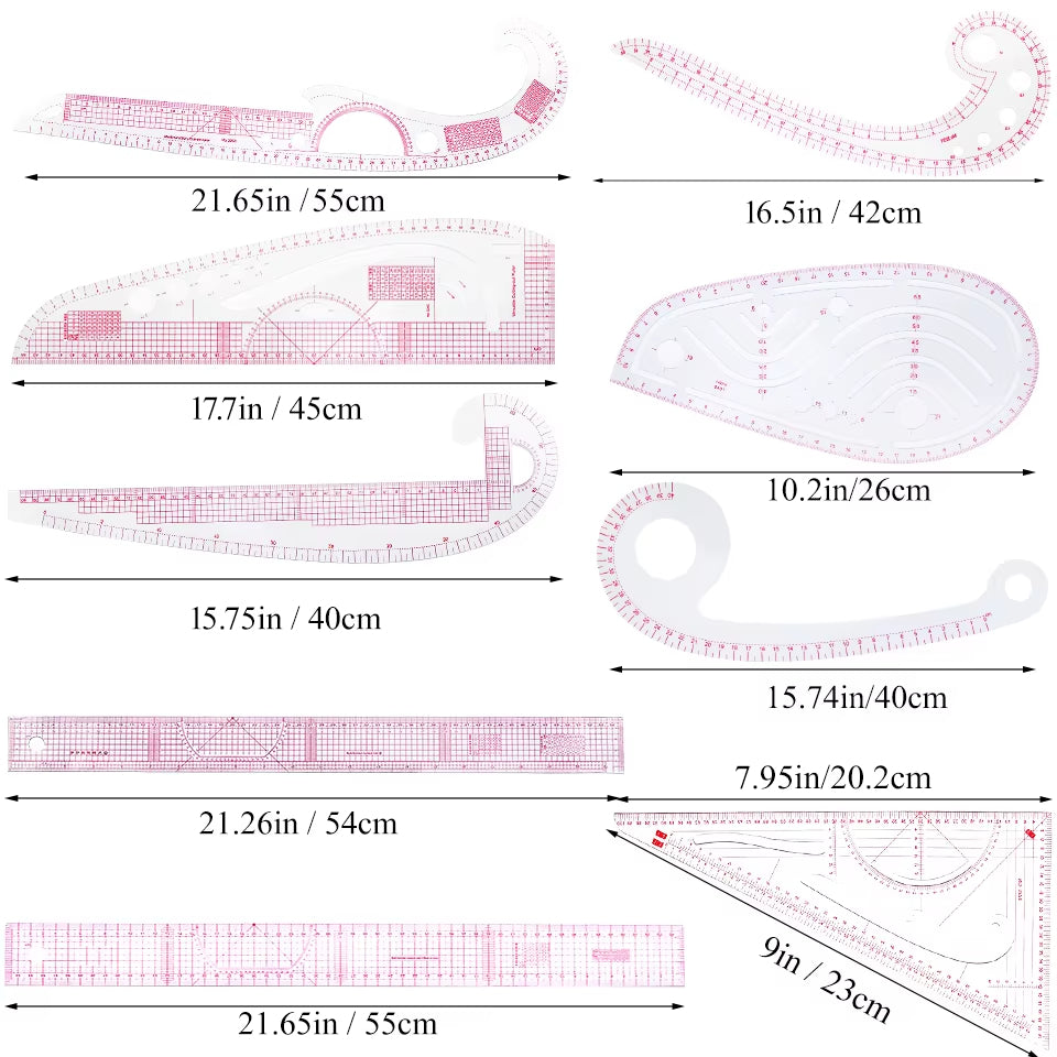 CurveMaster – 11pcs French Curve Ruler Set