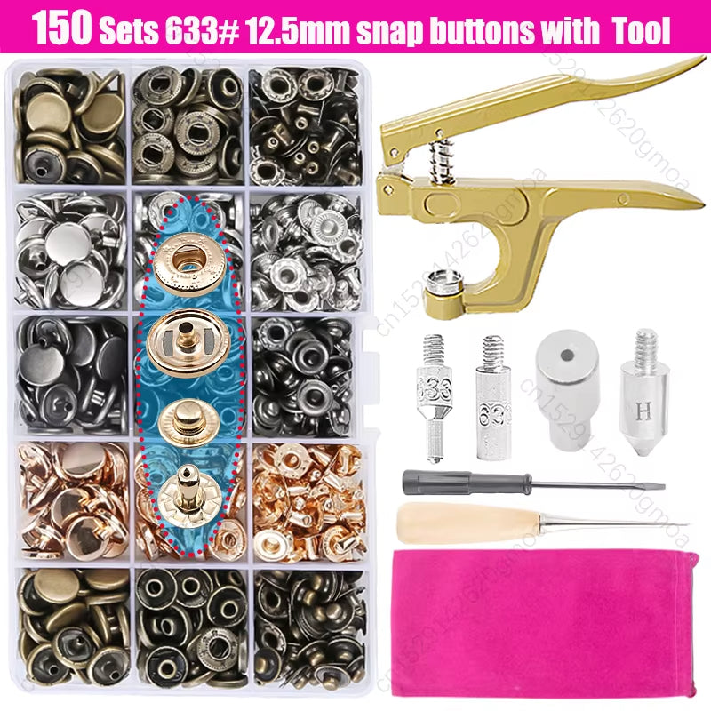 SnapMaster – Metal Snap Fastener Kit with Pliers