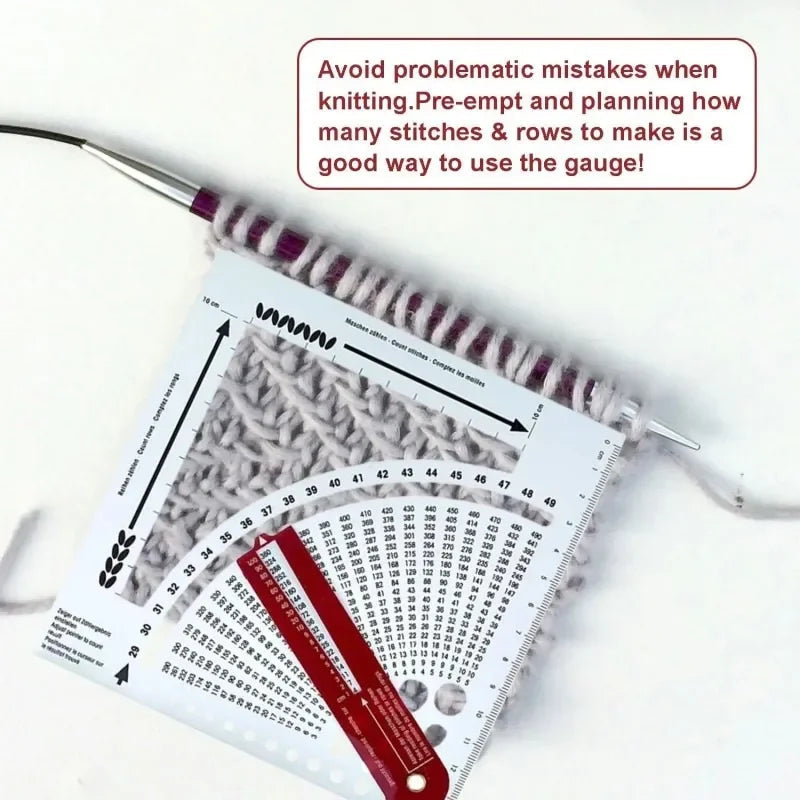 QuiltCount – Knitting Gauge Ruler & Row Counter