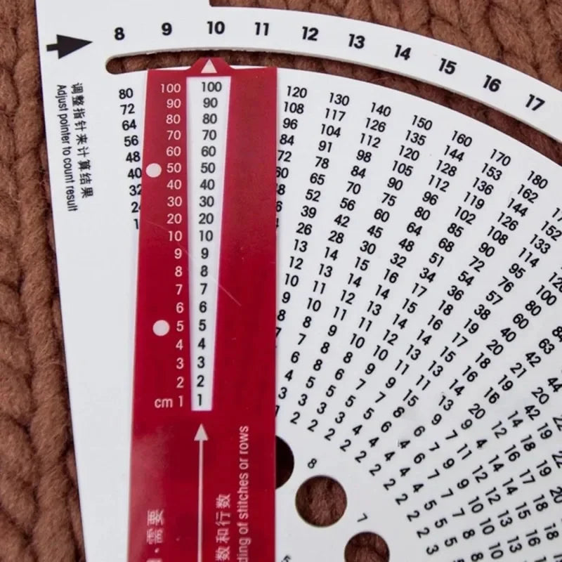 QuiltCount – Knitting Gauge Ruler & Row Counter