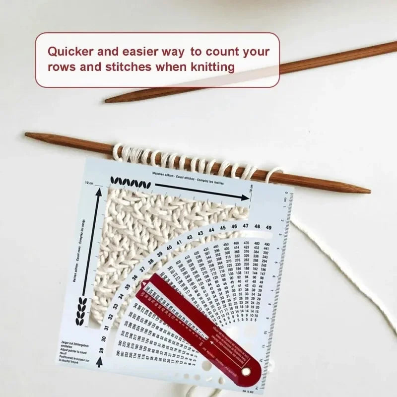 QuiltCount – Knitting Gauge Ruler & Row Counter