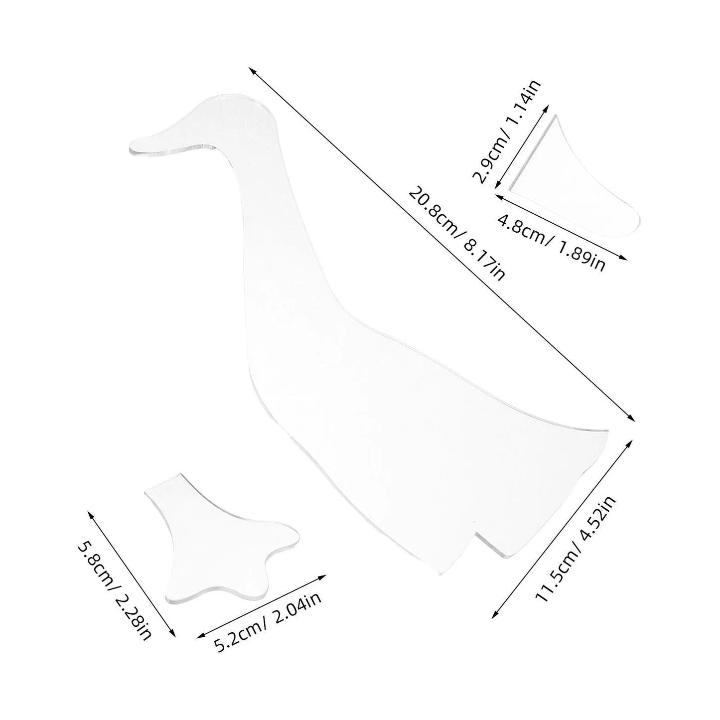 QuackSew – 3-Piece Duck Patchwork Template Set