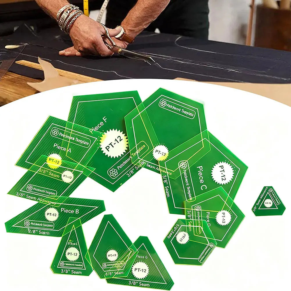 Geomerry – 12-Piece Quilting Template Set