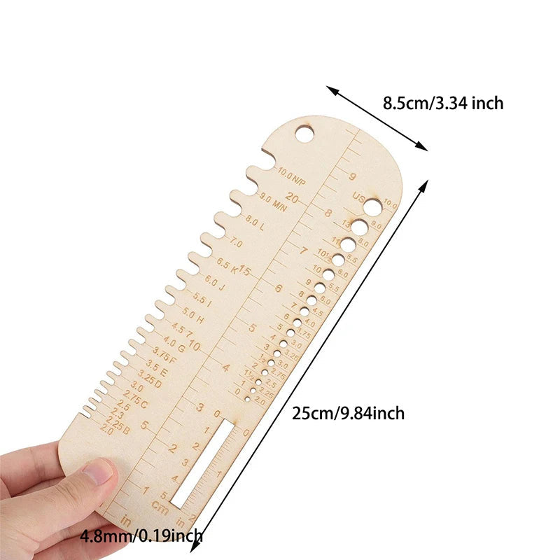 KnittyMeasure – Wooden Sock Measuring Ruler