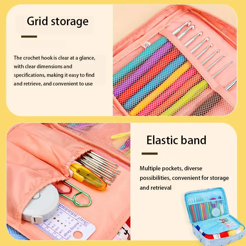 YarnBundle – Beginner Crochet Kit with Portable Hook Set