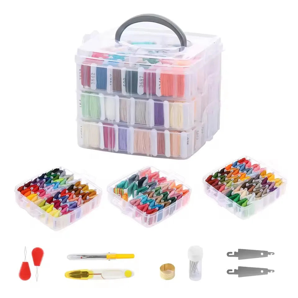 StitchSpec – 150 Color Embroidery Floss Kit with 3