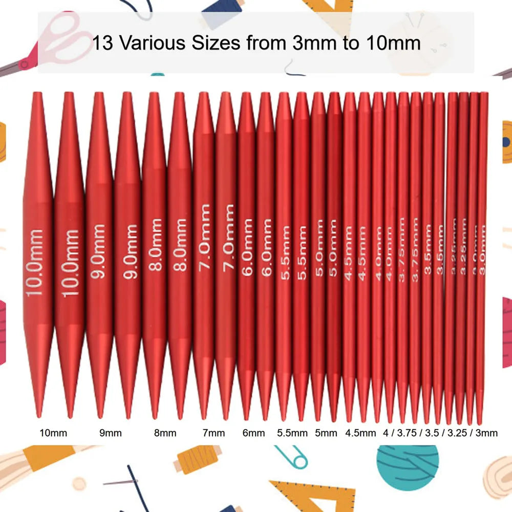 CroKnit – 26-Piece Interchangeable Knitting Needle & Crochet Set