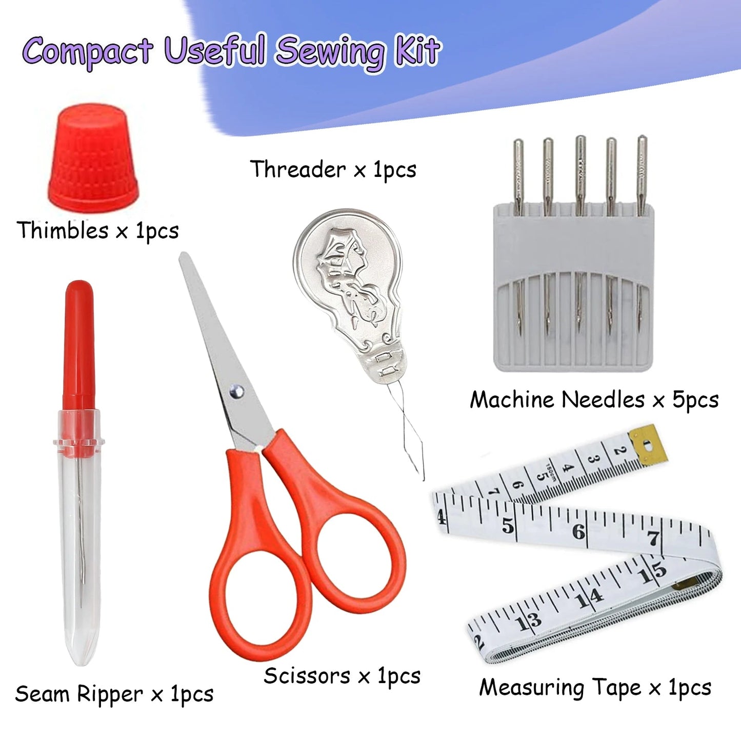 EasyBobbin – 42-Piece Sewing Kit with Prewound Bobbins