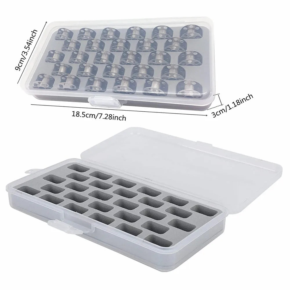 BobbinStore – 28-Slot Transparent Bobbin Storage Case