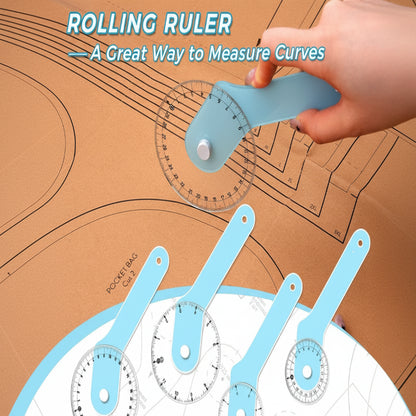 CurveSmooth – Dual-Scale Curved Sewing Wheel Ruler