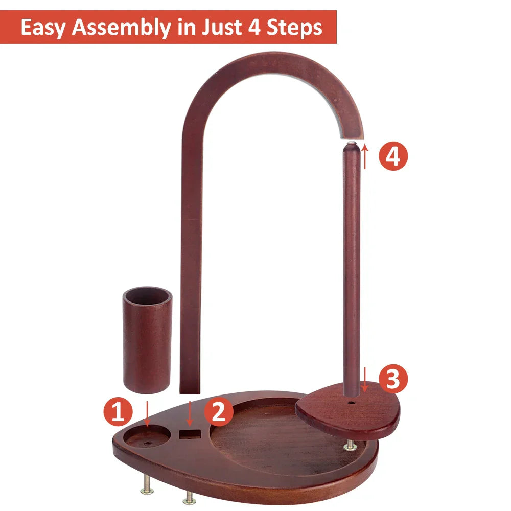 YarnCradie – Wooden Yarn Spinner with Crochet Storage