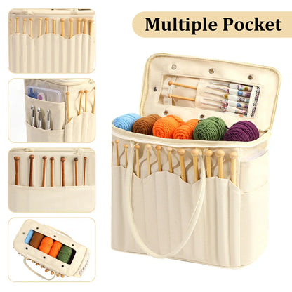 YarnCave – Large Capacity Knitting & Crochet Storage Bag