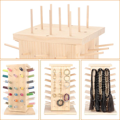 ThreadHolds – 93-Spool Rotating Wooden Thread Rack