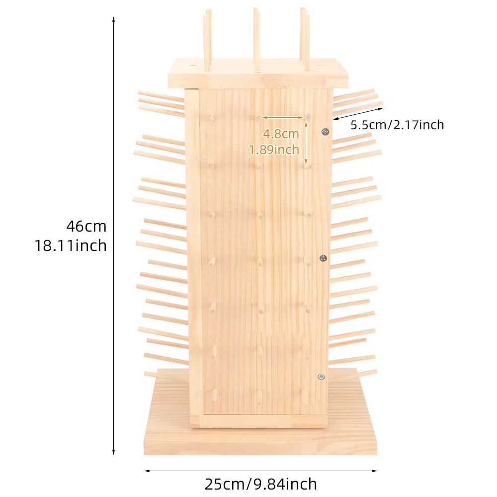 ThreadHolds – 93-Spool Rotating Wooden Thread Rack