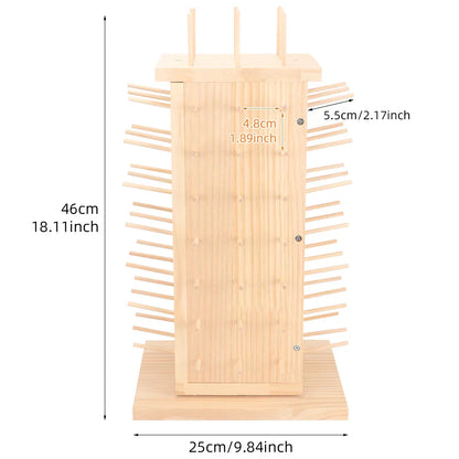 ThreadHolds – 93-Spool Rotating Wooden Thread Rack