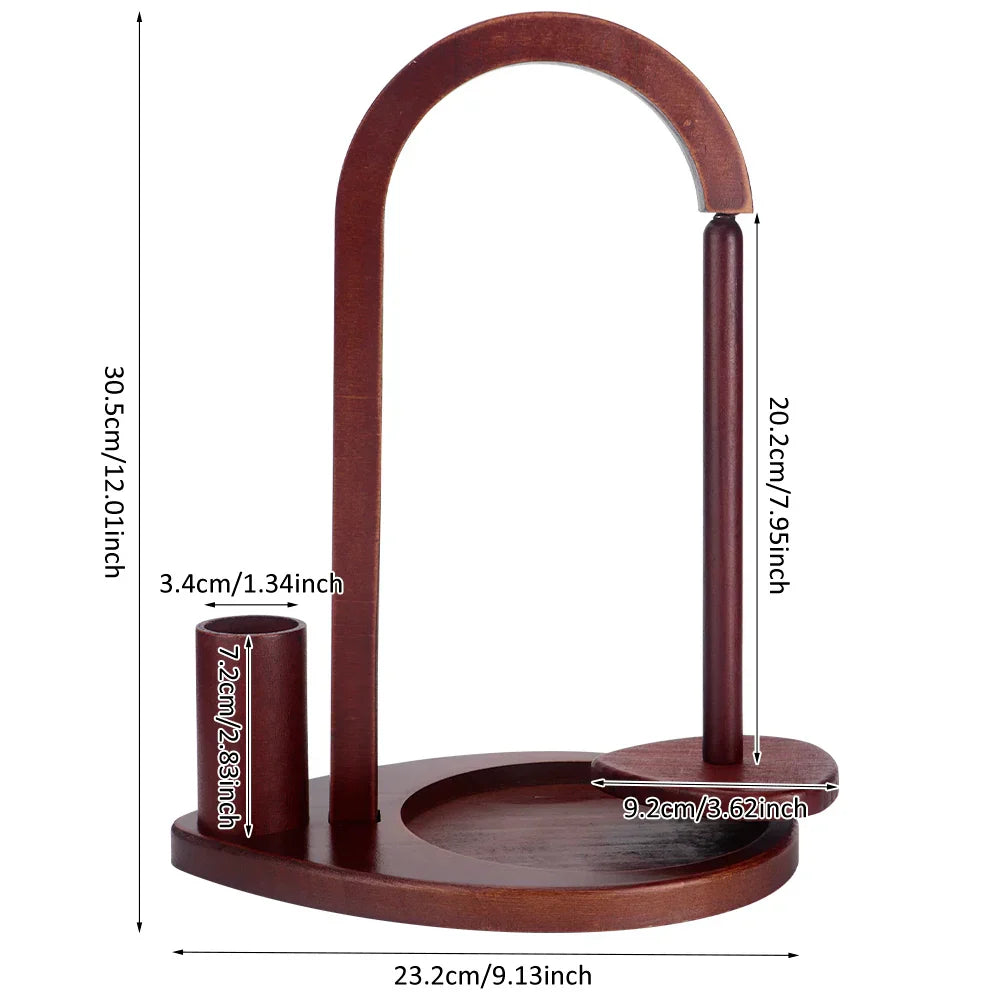 YarnCradie – Wooden Yarn Spinner with Crochet Storage