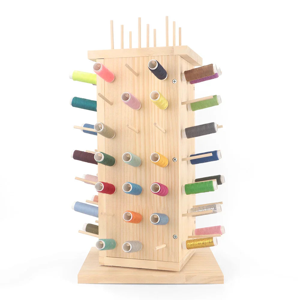 ThreadHolds – 93-Spool Rotating Wooden Thread Rack