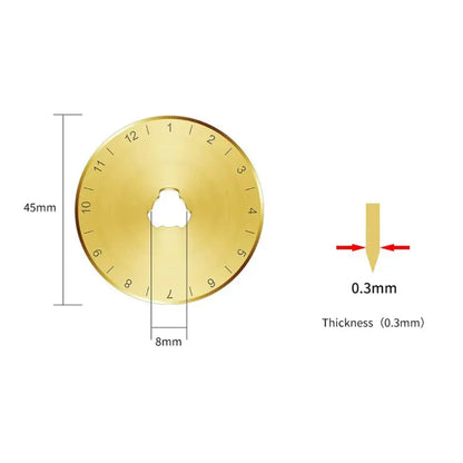 CutGold – 10PCS Titanium Coated Rotary Cutter Blades