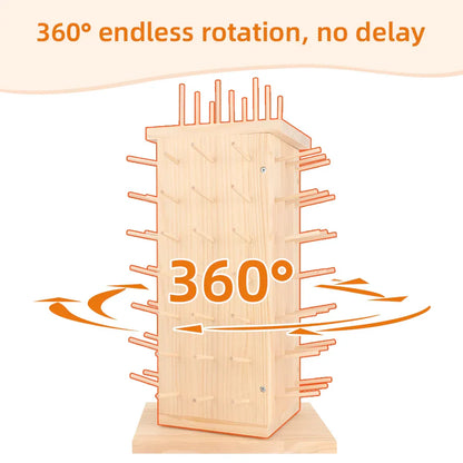 ThreadHolds – 93-Spool Rotating Wooden Thread Rack