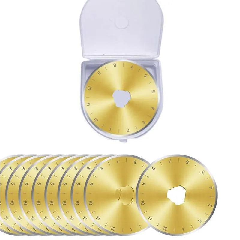 CutGold – 10PCS Titanium Coated Rotary Cutter Blades