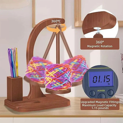 KnitSpare – Wooden Yarn Turntable Organizer
