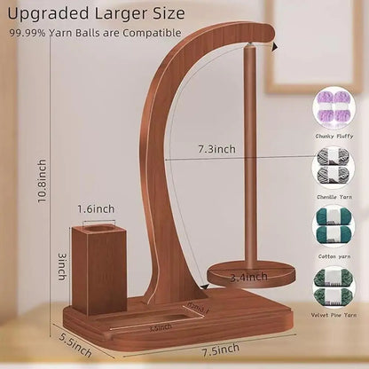 KnitSpare – Wooden Yarn Turntable Organizer