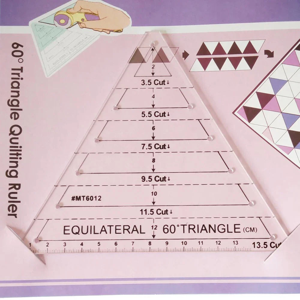 TriCut – Acrylic Triangle Quilting & Patchwork Ruler