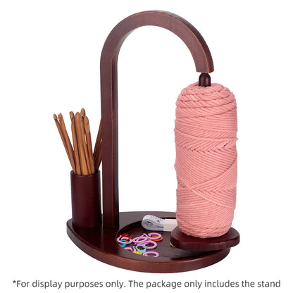 YarnCradie – Wooden Yarn Spinner with Crochet Storage