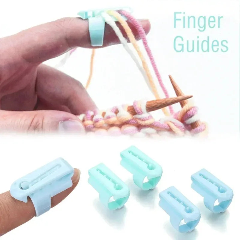 Yarnify – Colored Yarn Divider & Knitting Finger Guide Set