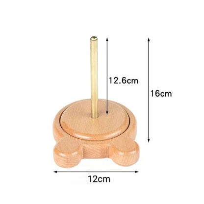 YarnOrbit – Wooden Yarn Holder & Spinning Stand