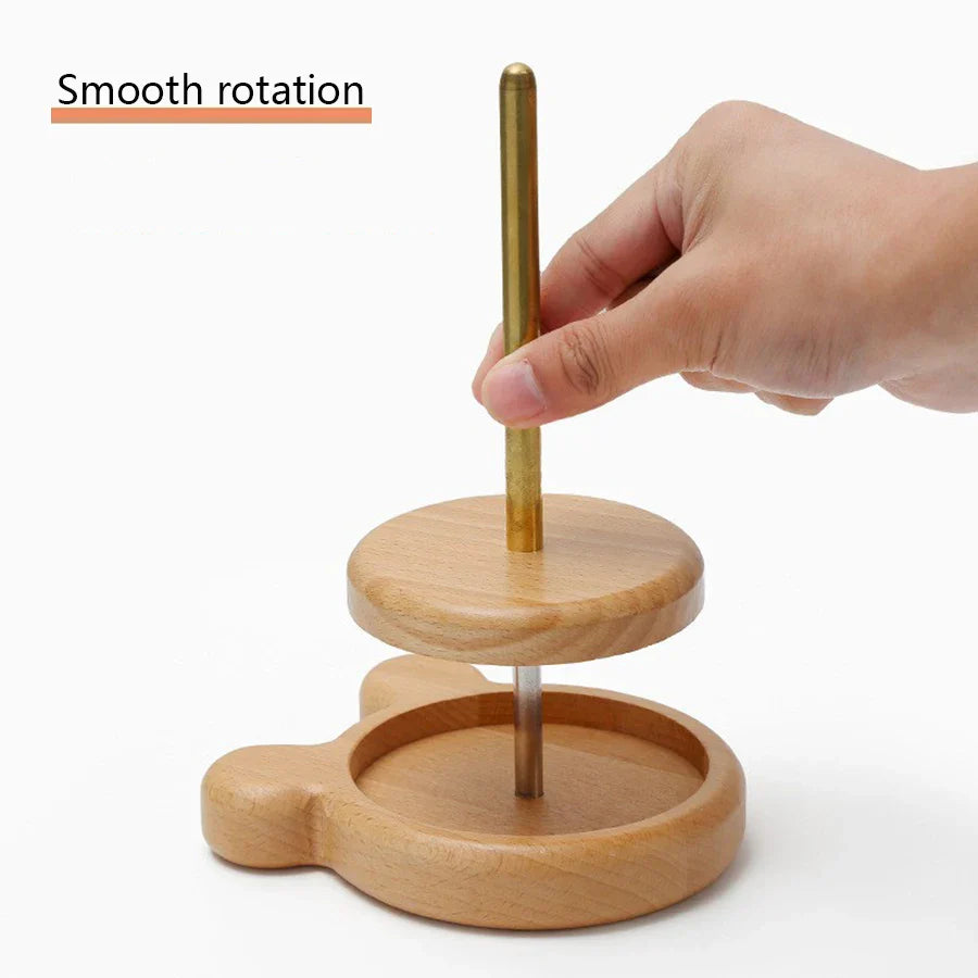 YarnOrbit – Wooden Yarn Holder & Spinning Stand