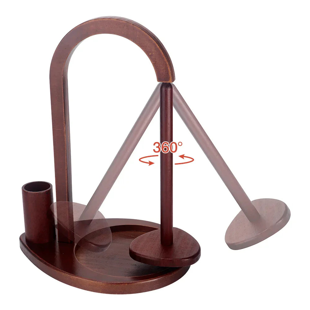 YarnCradie – Wooden Yarn Spinner with Crochet Storage