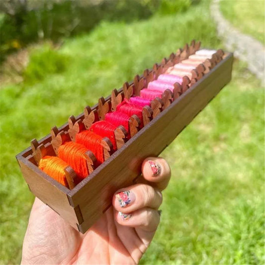 SewSafari – Wooden Embroidery Floss Organizer Box