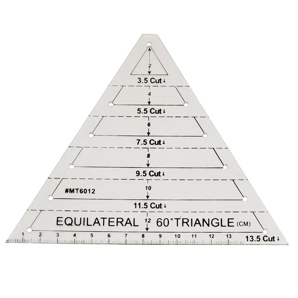 TriCut – Acrylic Triangle Quilting & Patchwork Ruler