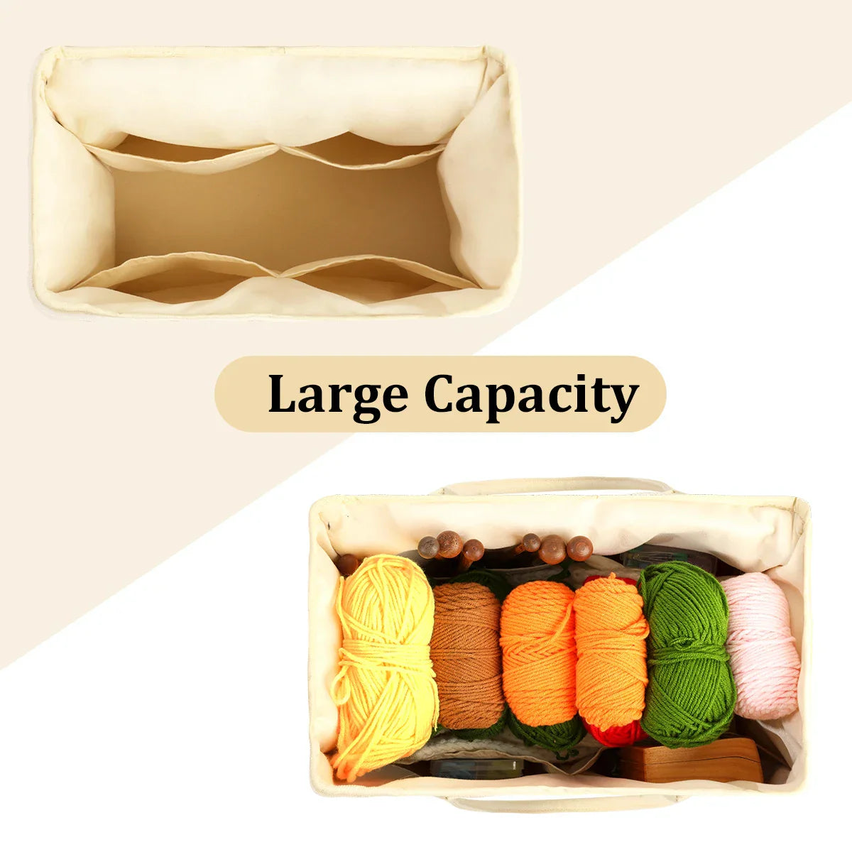 YarnCave – Large Capacity Knitting & Crochet Storage Bag