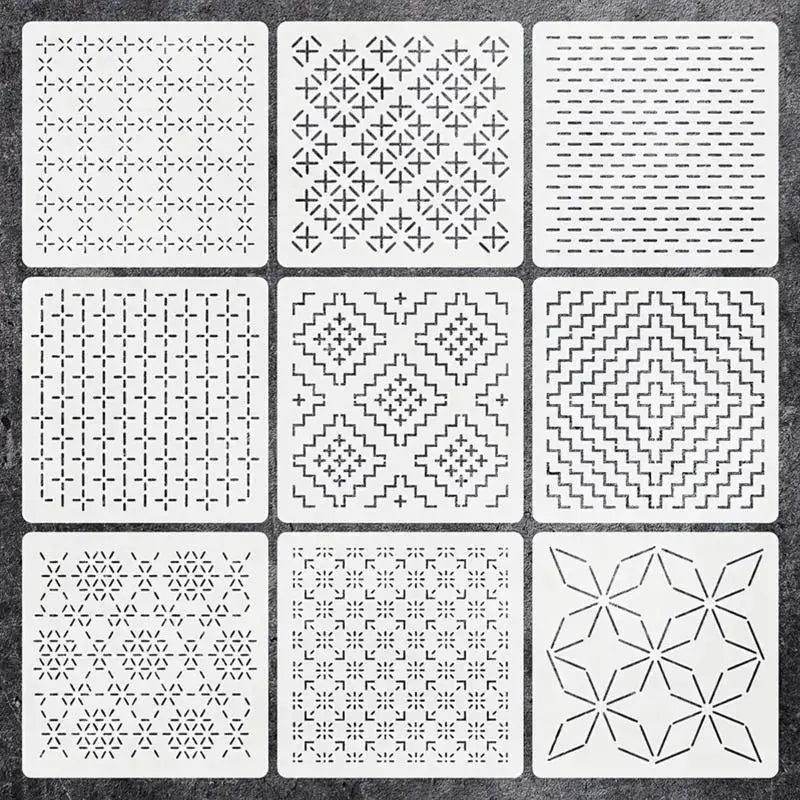 StitchDesign –  Reusable Sashiko & Embroidery Stencil Set