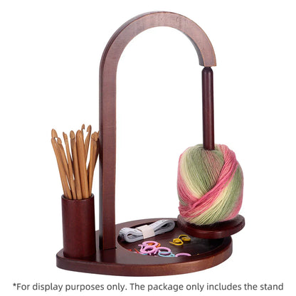 YarnCradie – Wooden Yarn Spinner with Crochet Storage
