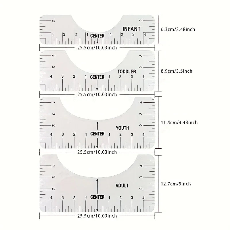 PrintTee – T-Shirt Ruler Guide Set