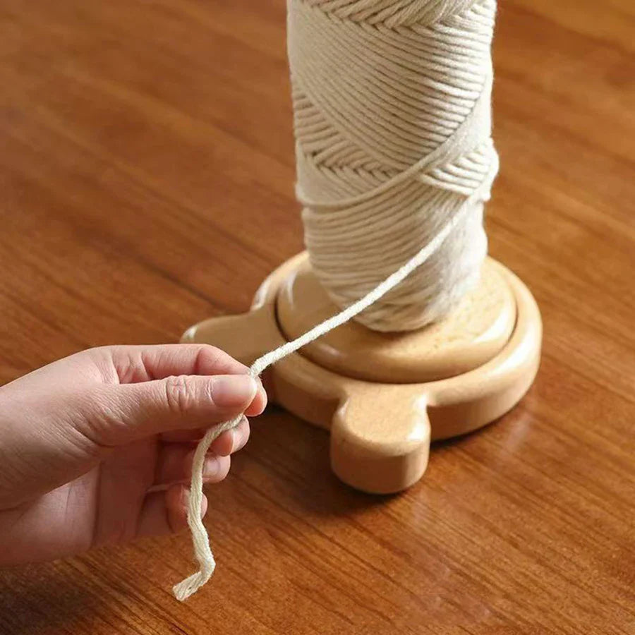 YarnOrbit – Wooden Yarn Holder & Spinning Stand
