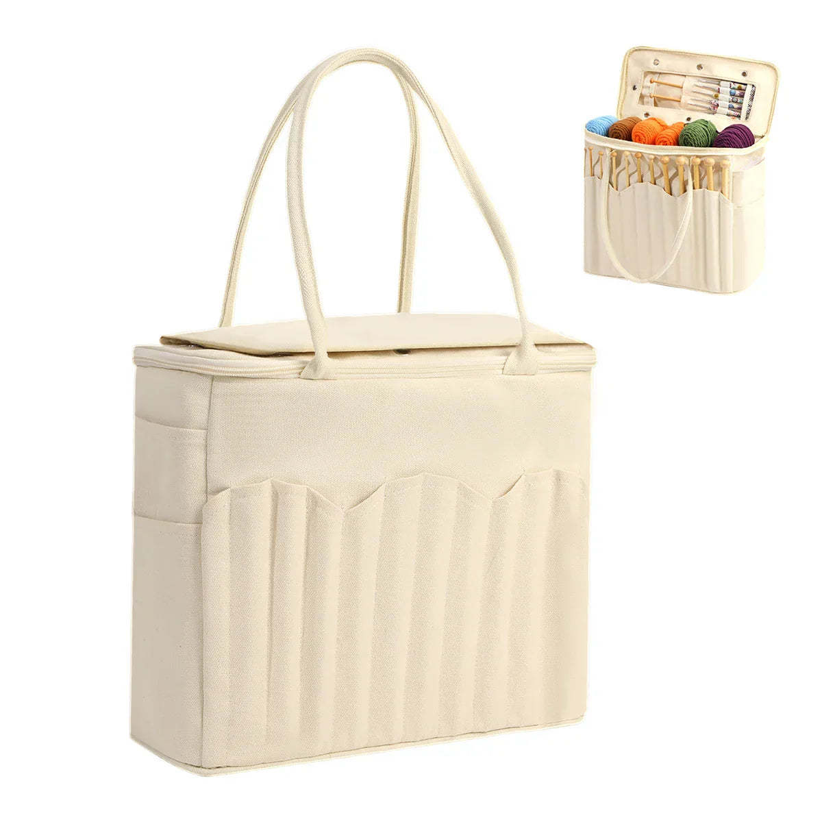 YarnCave – Large Capacity Knitting & Crochet Storage Bag