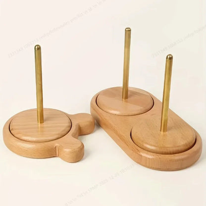 YarnOrbit – Wooden Yarn Holder & Spinning Stand