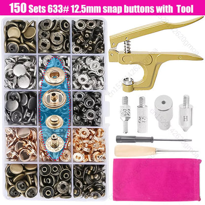 SnapMaster – Metal Snap Fastener Kit with Pliers