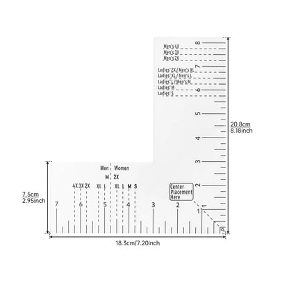 AlignCraft – Acrylic T-Shirt Ruler & Logo Placement Guide
