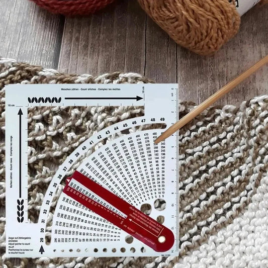 QuiltCount – Knitting Gauge Ruler & Row Counter