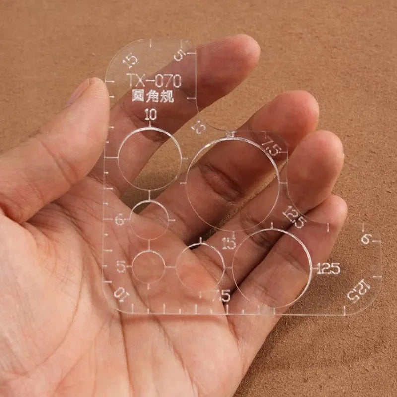 EdgeRule – Acrylic R-Shaped Corner Cutter Template