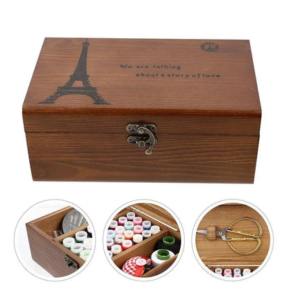 ThreadBox – Vintage Wooden Sewing Storage Box